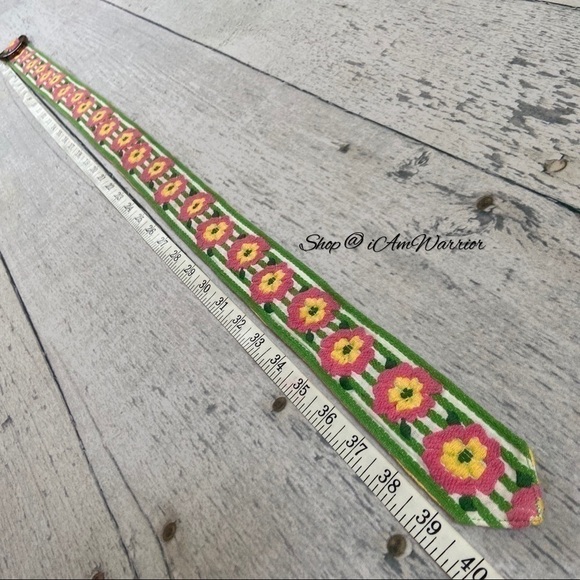 Reversible embroidered floral adjustable belt *shop@iamwarrior main image 6